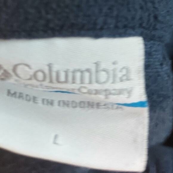 Columbia Blue Zip Front Jacket  L Gorpcore Fisherman Cabincore Classicore Preppy - Picture 12 of 12